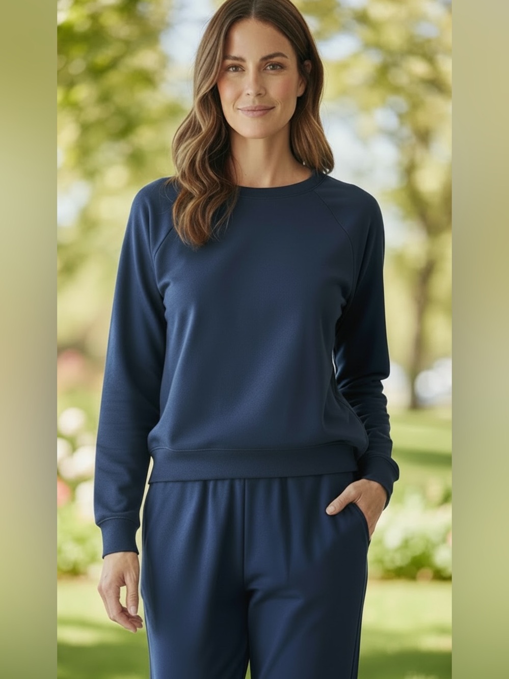 Eberjey Navy Blue Lounge Set Sweatshirt & Jogger Pants XS